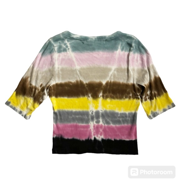 NWT Raquel Allegra Cindy Tie Dye Button Top Size Large (3) - Picture 7 of 14